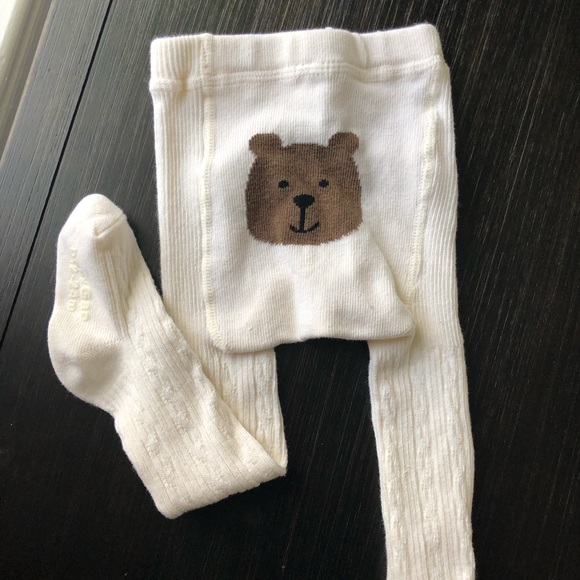 ivory cable knit tights baby